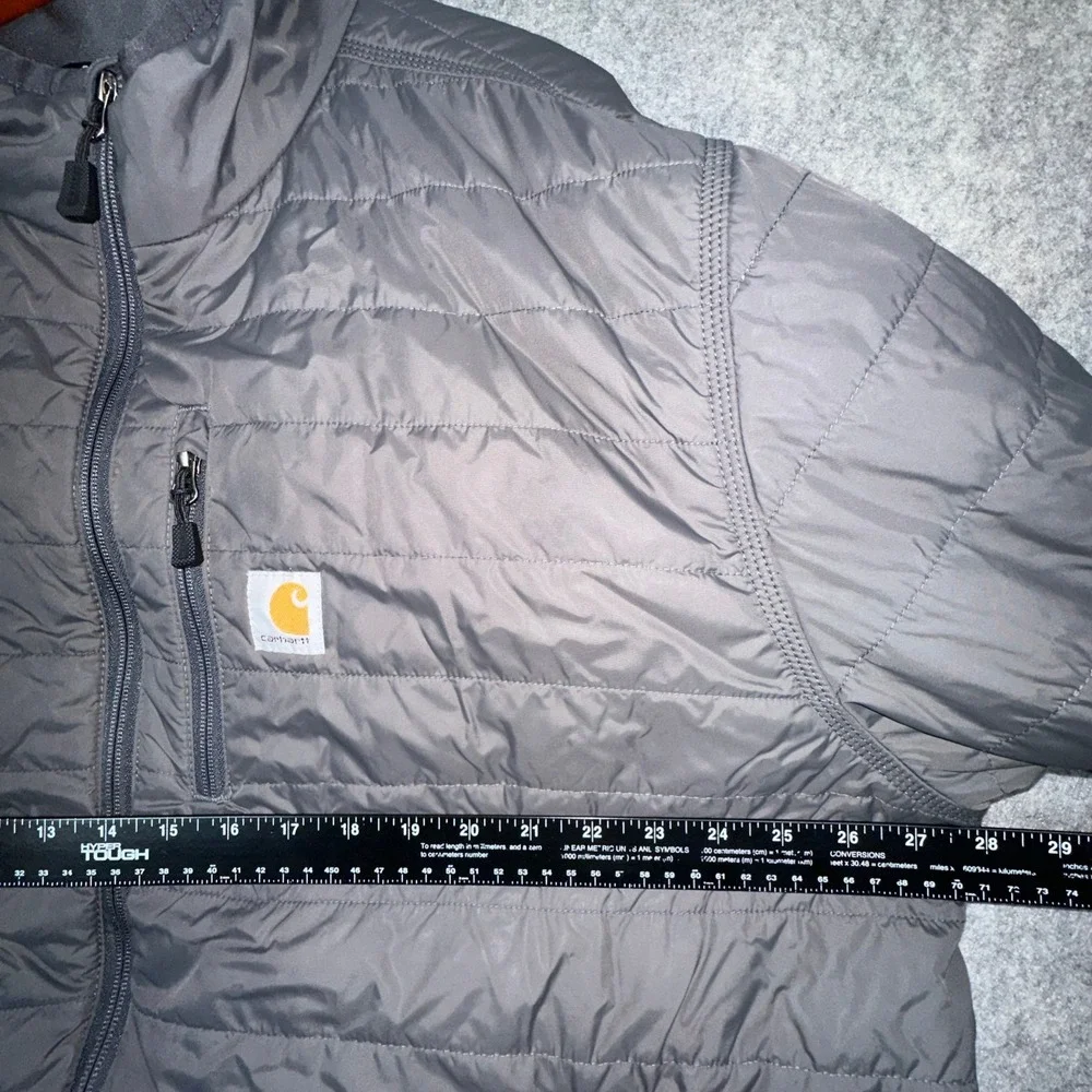 Carhartt Jacket Mens 2XL Gray Rain Defender OJ2208-M Relaxed Fit Idahoan Puffer